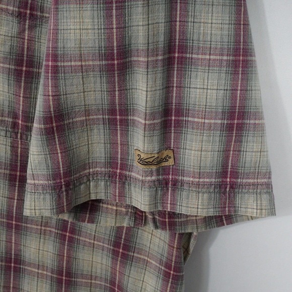 Vintage Woolrich Mens Plaid Button Up Size Large Short Sleeve Red Green - Picture 8 of 12
